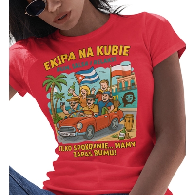 KOSZULKA DAMSKA  WAKACYJNA Ekipa na Kubie